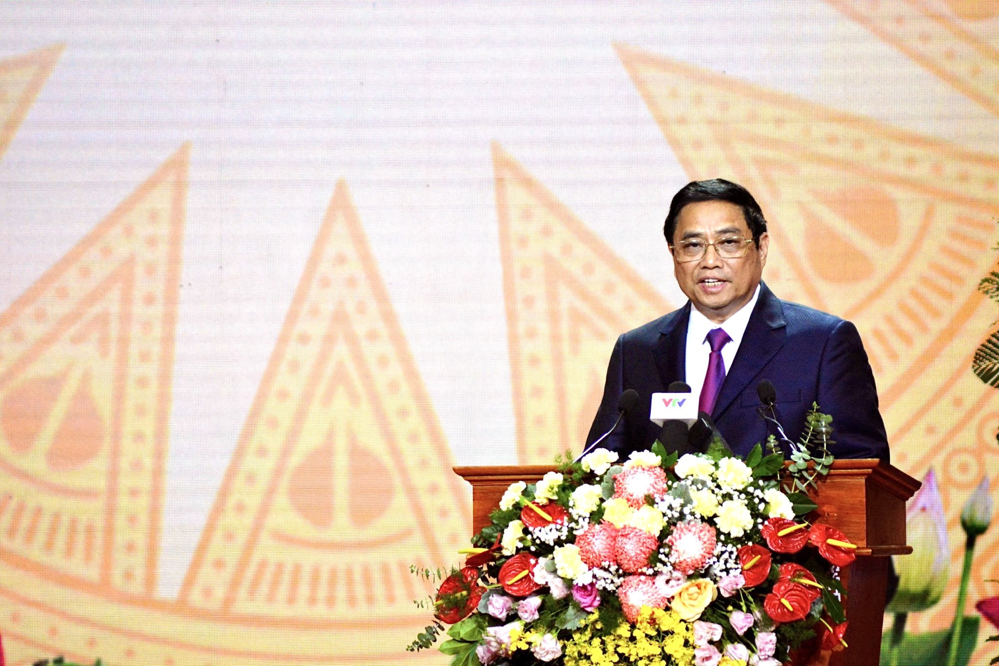  Thủ tướng Chính phủ Phạm Minh Chính phát biểu diễn văn tại Lễ kỷ niệm. Ảnh: Trần Lợi